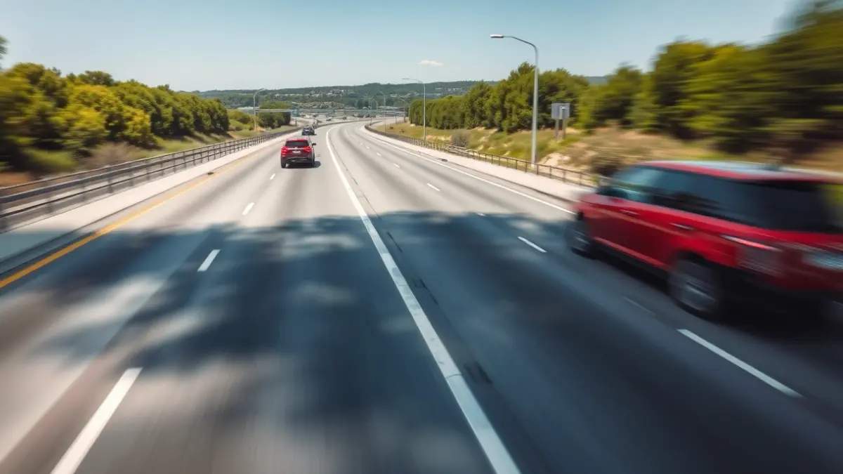 Imagen genérica de una carretera moderna con varios carriles y tráfico fluido.