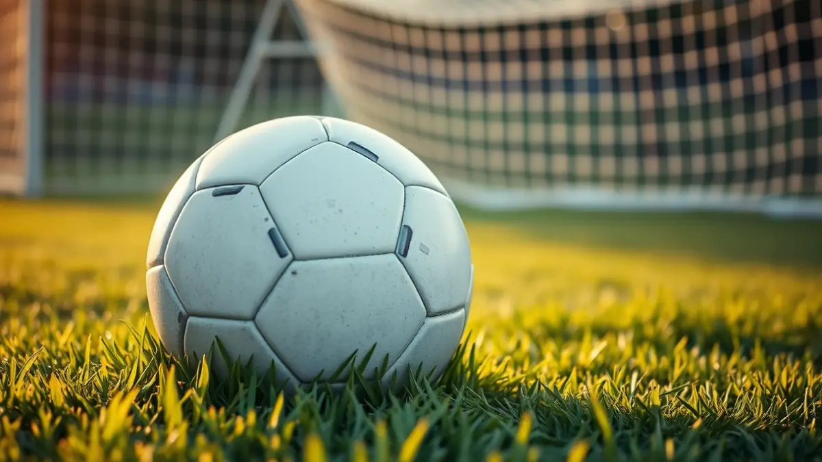 Generic image of a soccer ball on a field