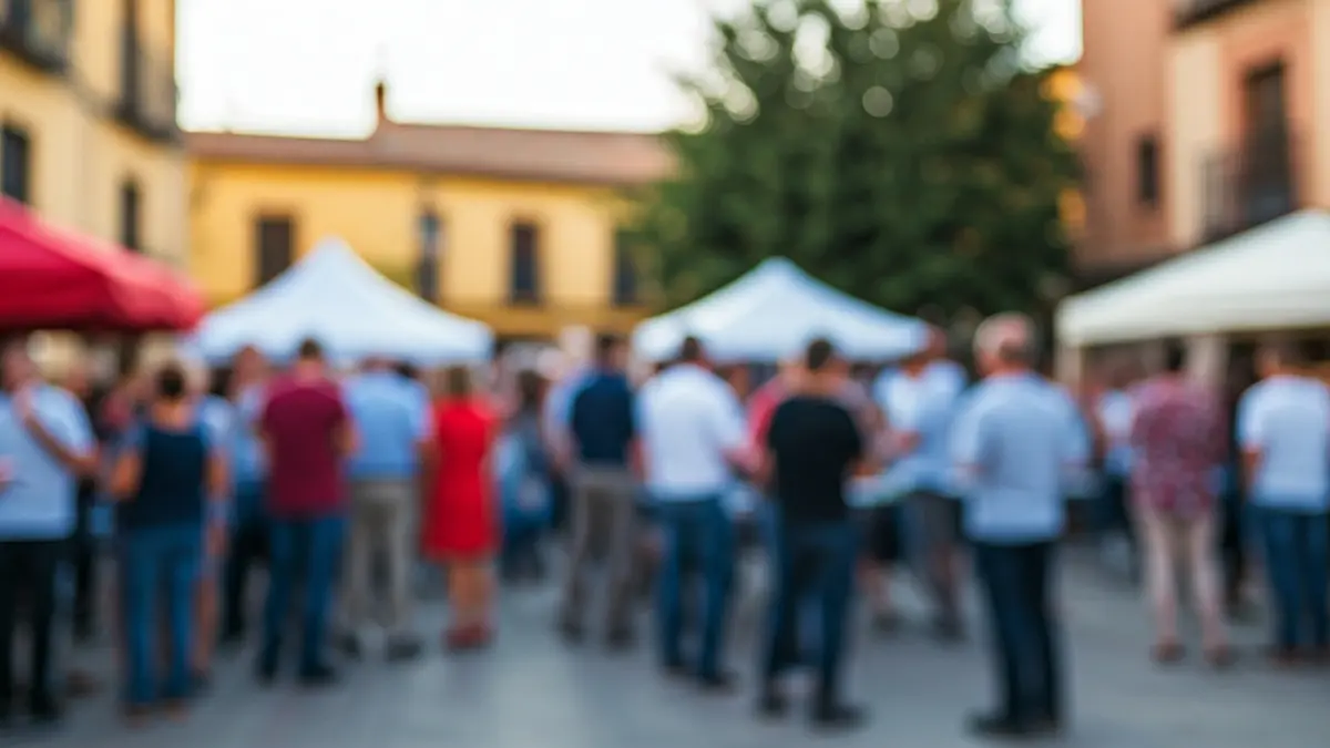 Generic image of an outdoor festive celebration with food and music.