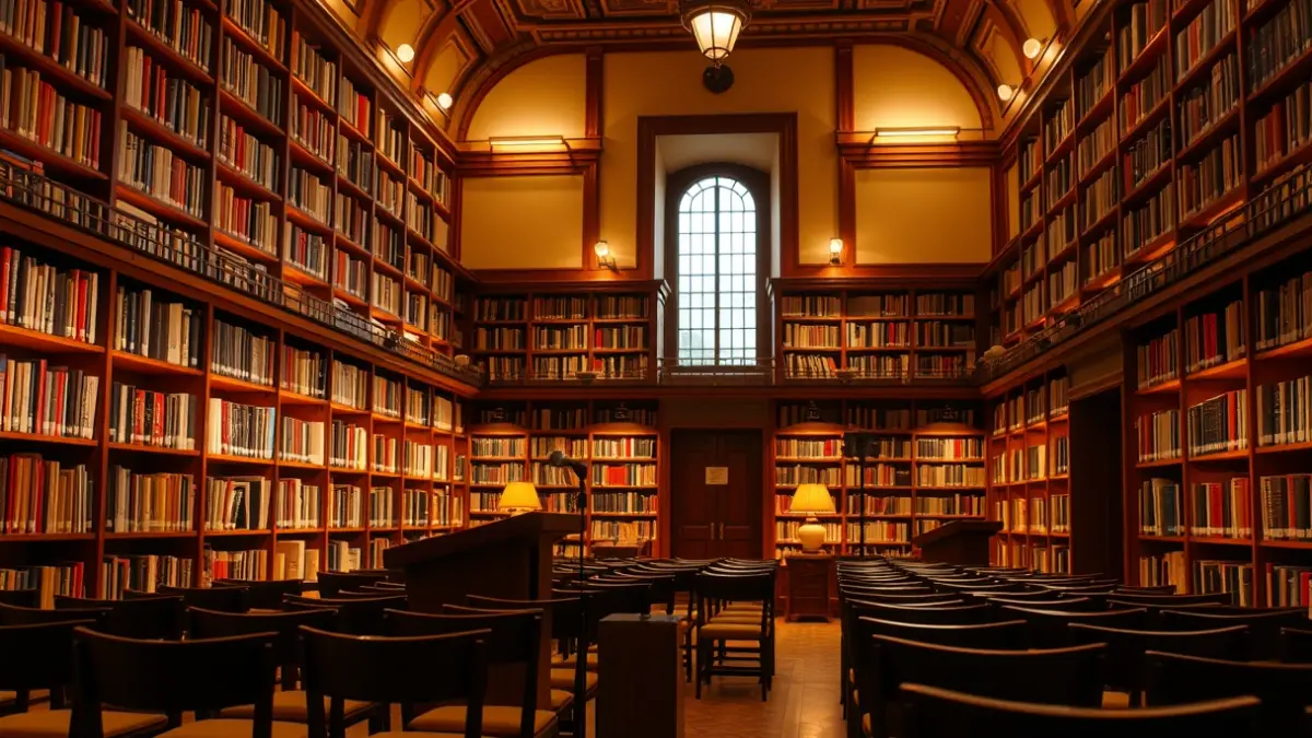 Imagen genérica de un ambiente de lectura o presentación de libros en una feria.