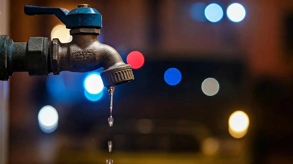 Imagen genérica de un grifo goteando, simbolizando la escasez de agua.