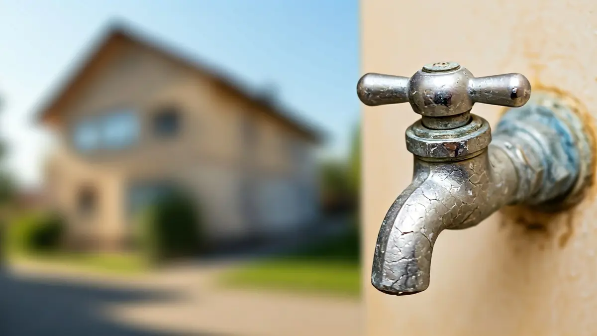 Imagen genérica de un grifo seco, simbolizando la falta de suministro de agua.