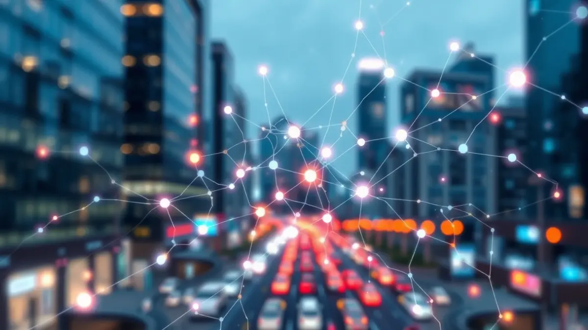 Generic image of artificial intelligence and technology in an urban setting.