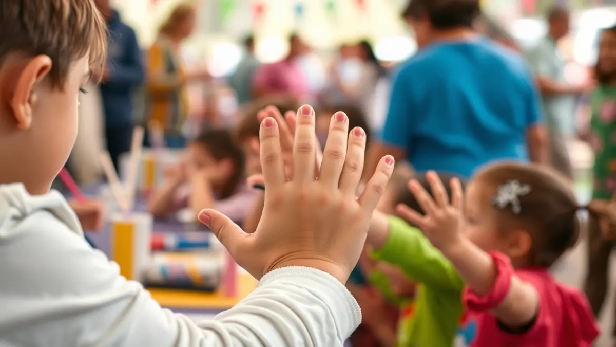 Imagen de un puesto de pintacaras en un evento familiar.