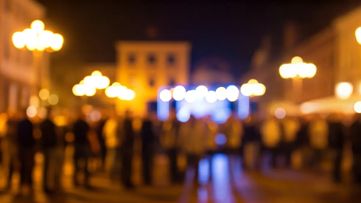Generic image of a festive square with music and people.