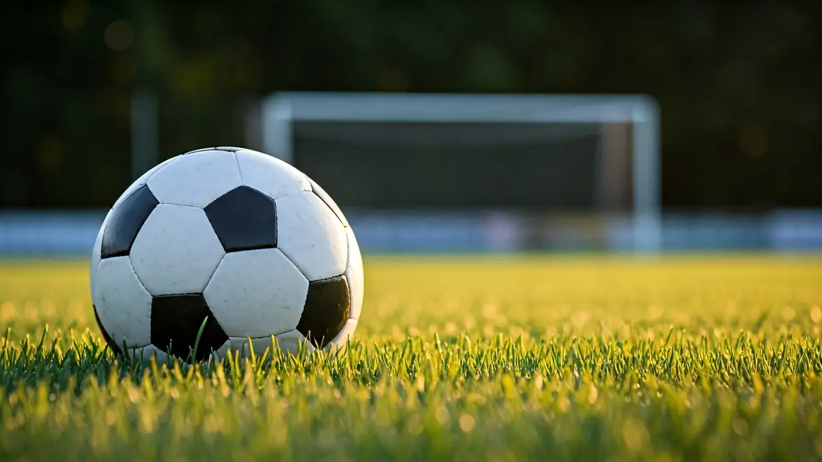Imagen genérica de un balón de fútbol en el césped de un campo.