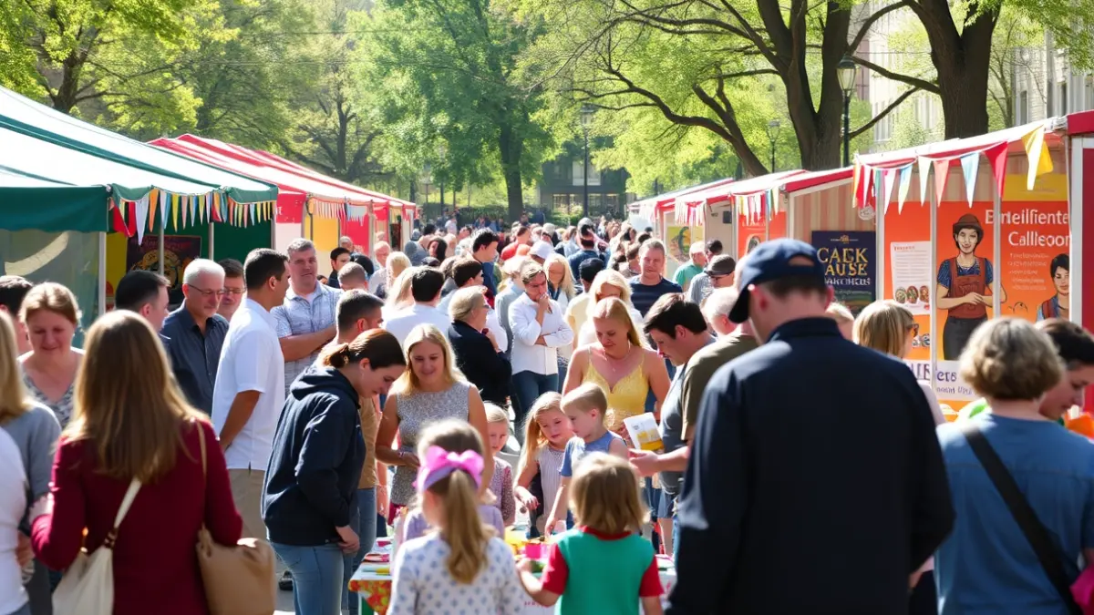 Image of an entrepreneurs' forum with family activities in a park.