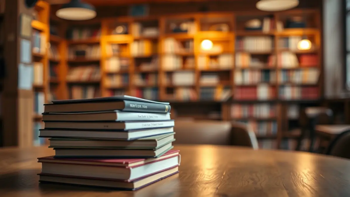 Imagen genérica de libros en una biblioteca, simbolizando la cultura y la educación.