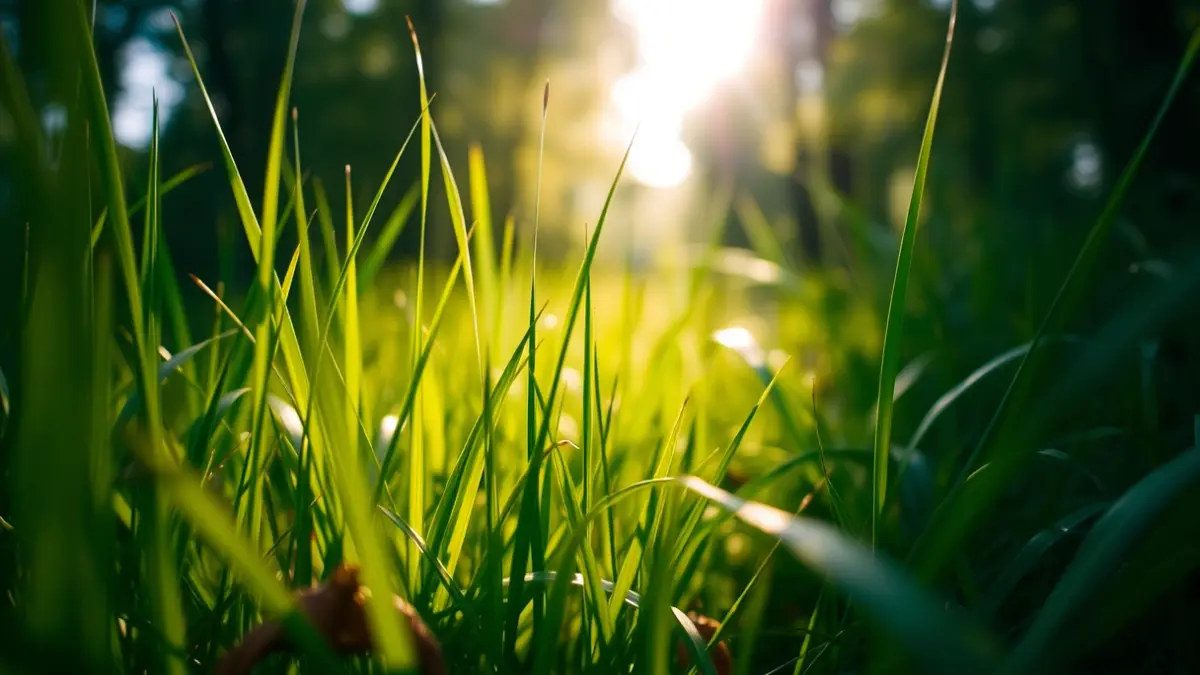 Generic image of tall grass in a natural environment, representing tick habitat.