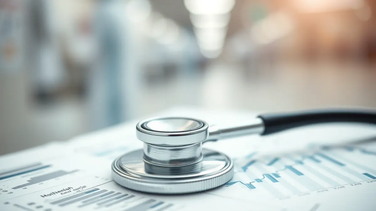 Imagen genérica de un estetoscopio sobre un historial médico, simbolizando la calidad asistencial.