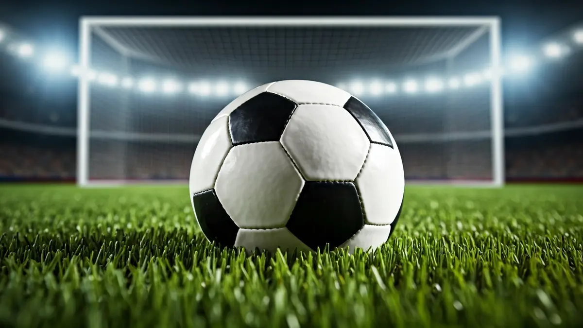 Imagen genérica de un balón de fútbol en el césped de un estadio.