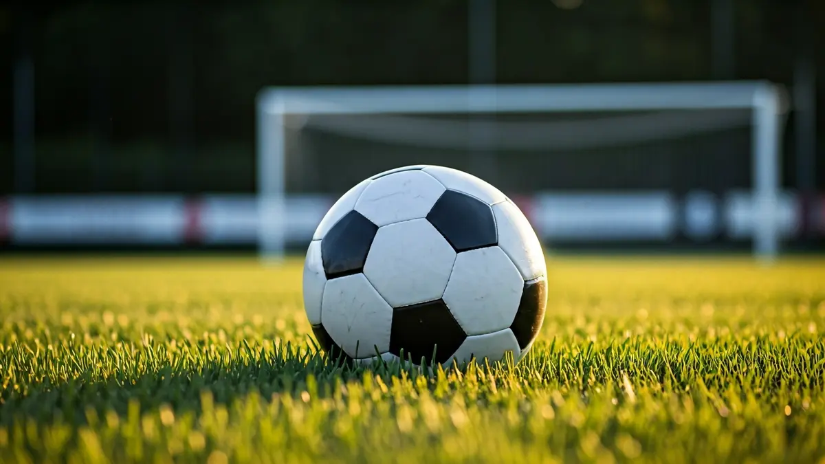 Imagen genérica de un balón de fútbol en el césped de un estadio.