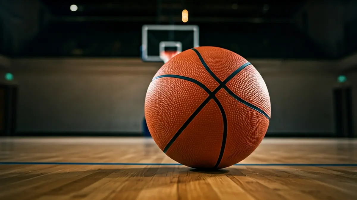 Imagen genérica de un balón de baloncesto en una cancha.