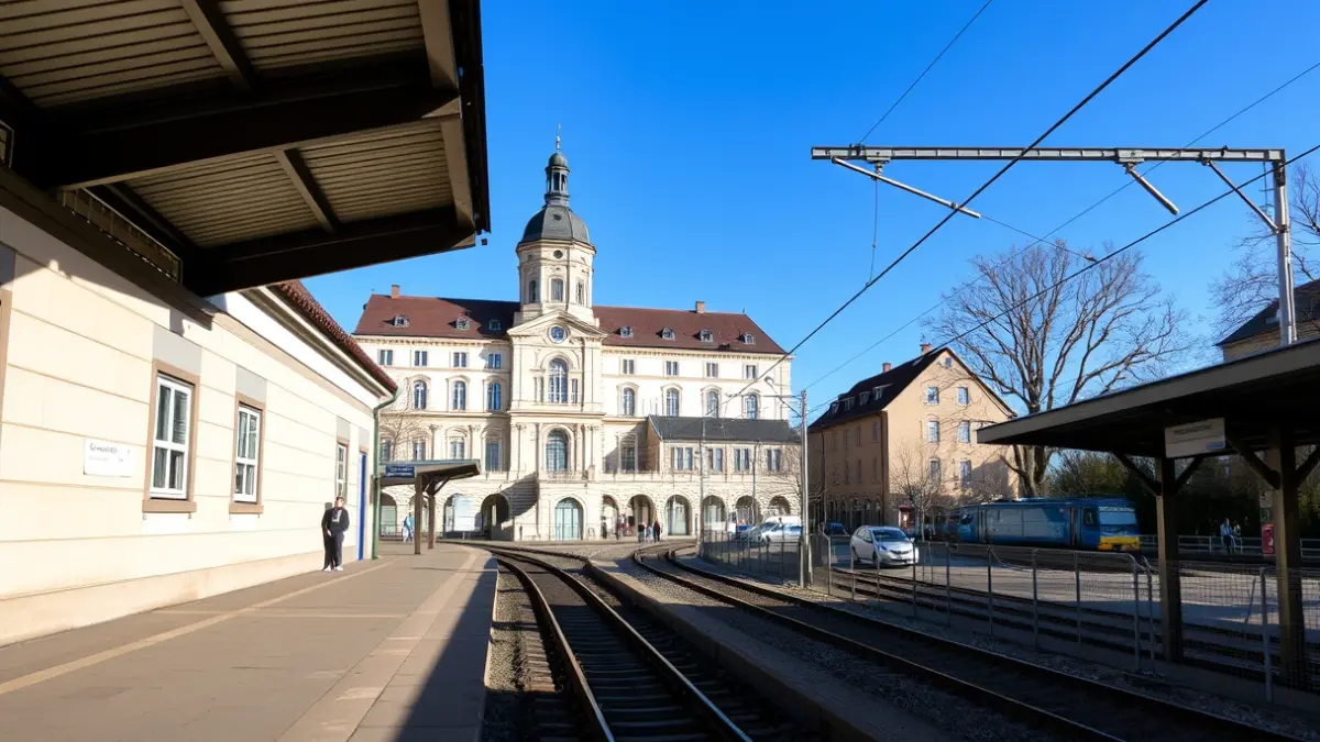 Image of the future Soto Sur station, blending historical and modern elements.