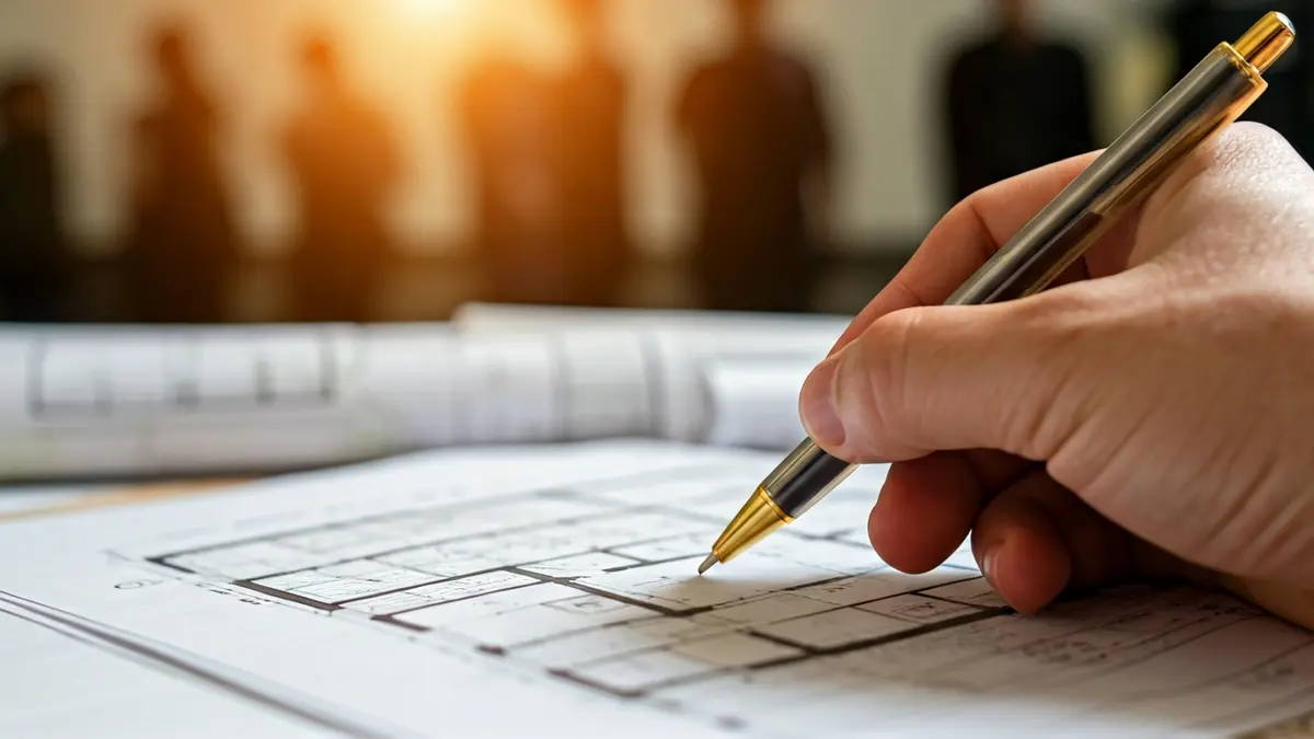 Imagen genérica de una mano rellenando documentos de solicitud de ayudas para reformas en el hogar.