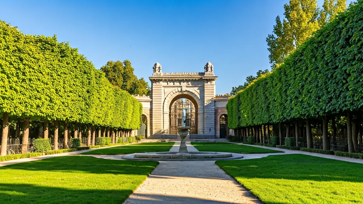 Image of Finca Vista Alegre in Carabanchel, Madrid, featuring monumental architecture and historic gardens.