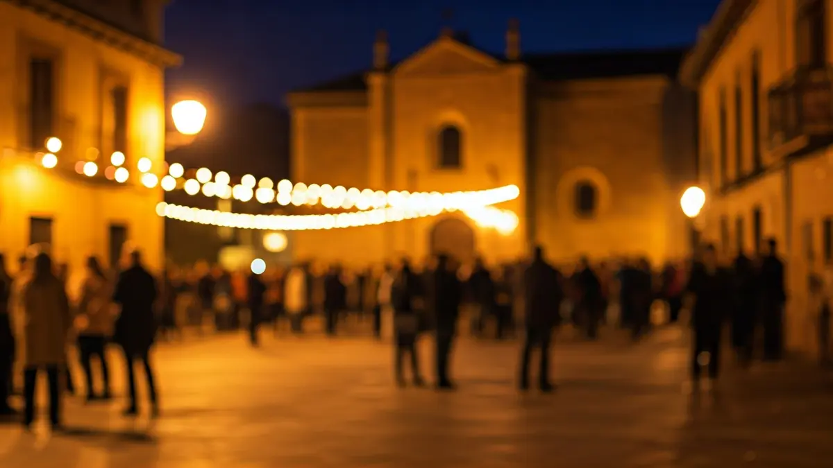 Generic image of a Spanish town square during local festivities.