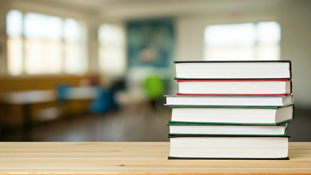 Generic image of books on a table in a youth center, symbolizing training and leisure.