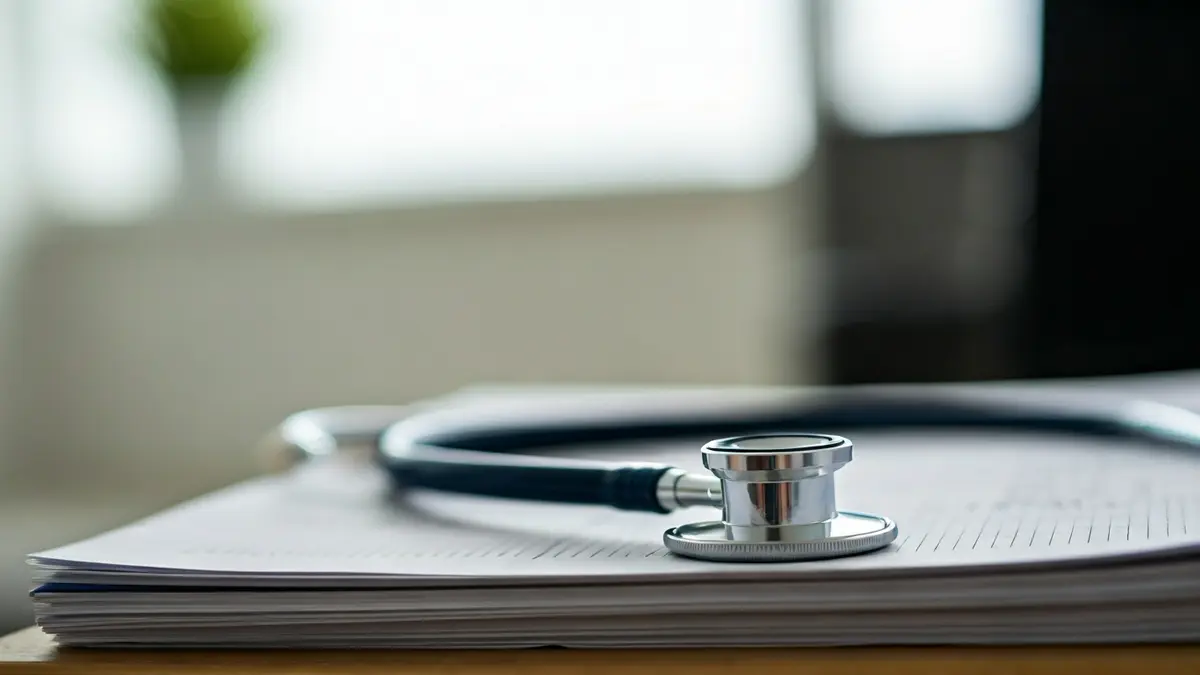 Imagen genérica de un estetoscopio sobre documentos médicos, simbolizando la atención primaria.