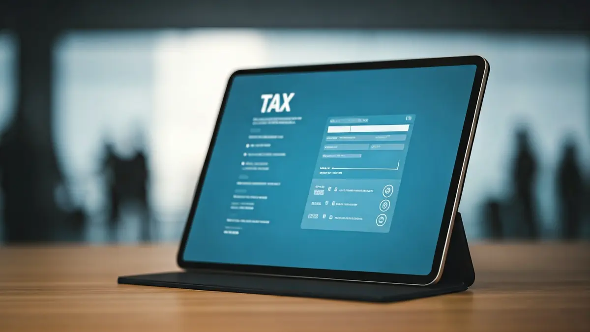 Imagen genérica de una interfaz digital para trámites tributarios.