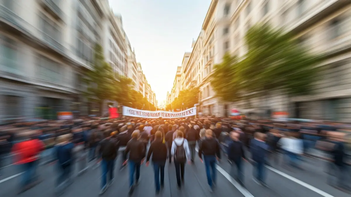 Imagen genérica de una manifestación en una calle de la ciudad.
