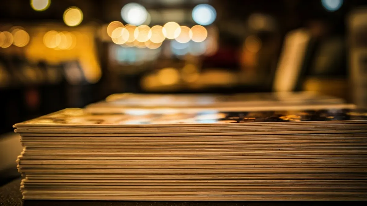 Generic image of colorful bookmarks in a book fair setting.