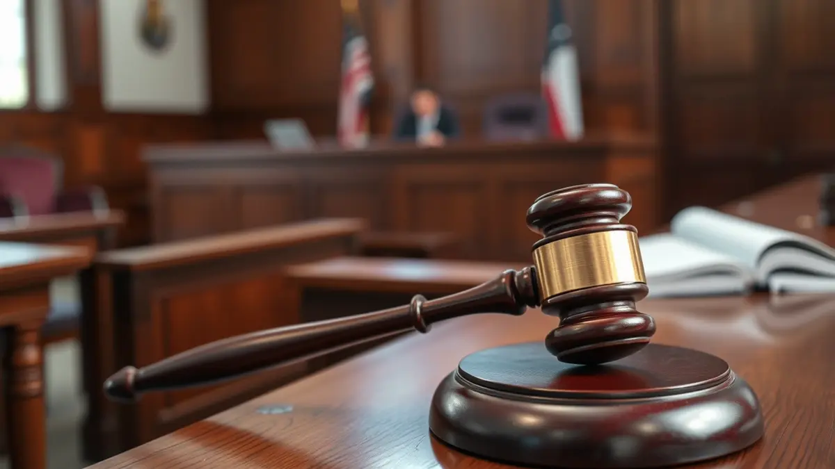 Imagen genérica de un mazo de juez sobre una mesa en un juzgado.
