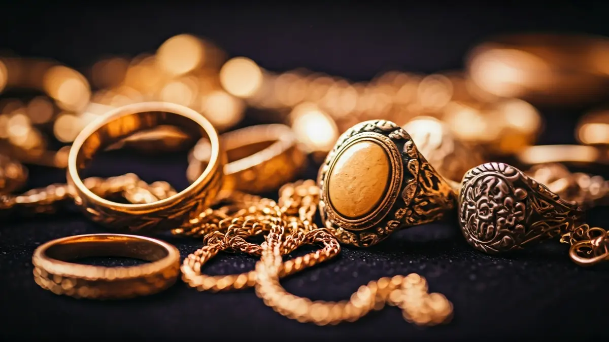 Generic image of gold and silver jewelry.