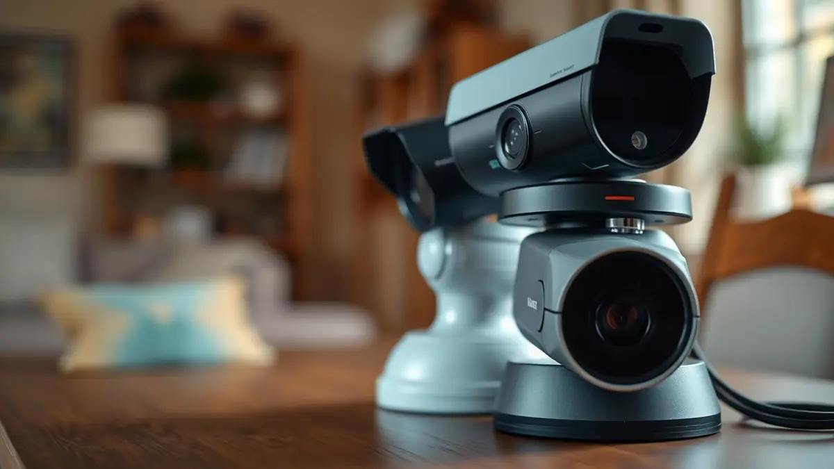 Imagen genérica de cámaras de videovigilancia apiladas.