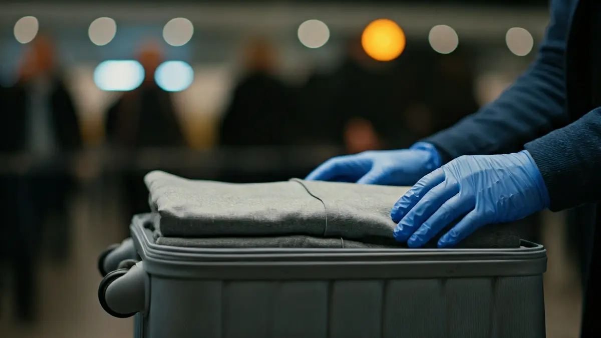 Image of clothing seized at Madrid-Barajas airport.