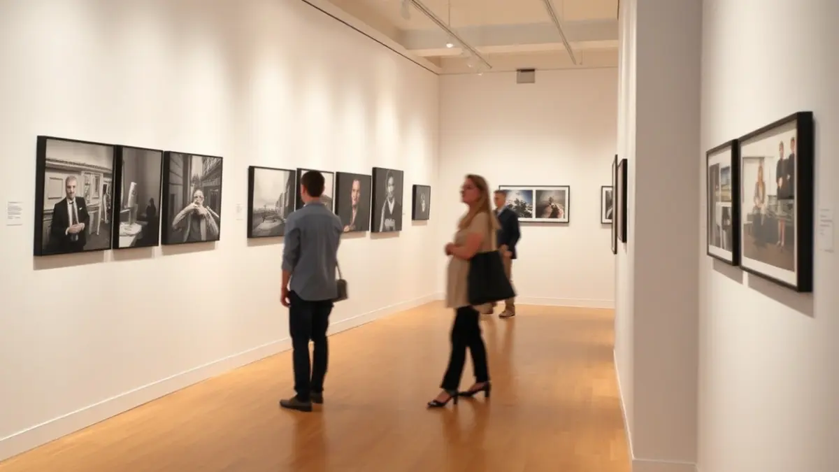 Imagen genérica de una exposición de fotografía en una galería.