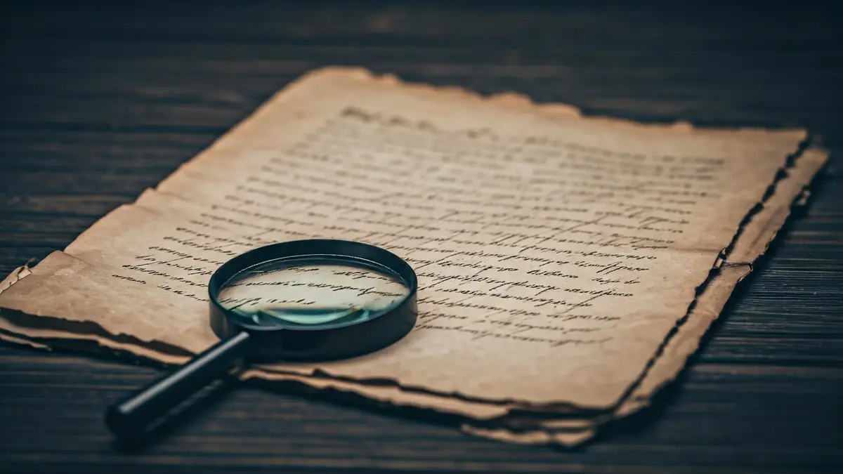 Imagen genérica de un documento antiguo con notas manuscritas, evocando investigación histórica.
