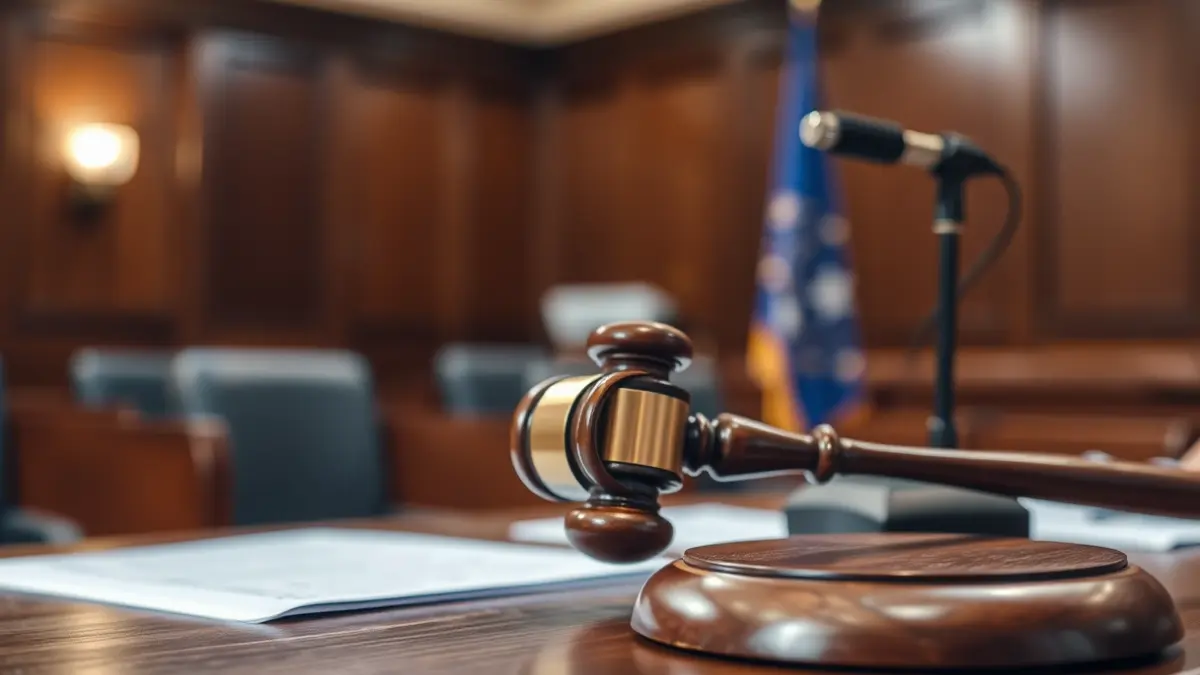 Generic image of a judge's gavel on a desk, symbolizing legal action.