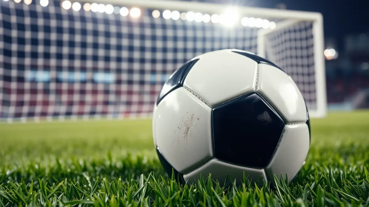 Imagen genérica de un balón de fútbol en el césped de un estadio.