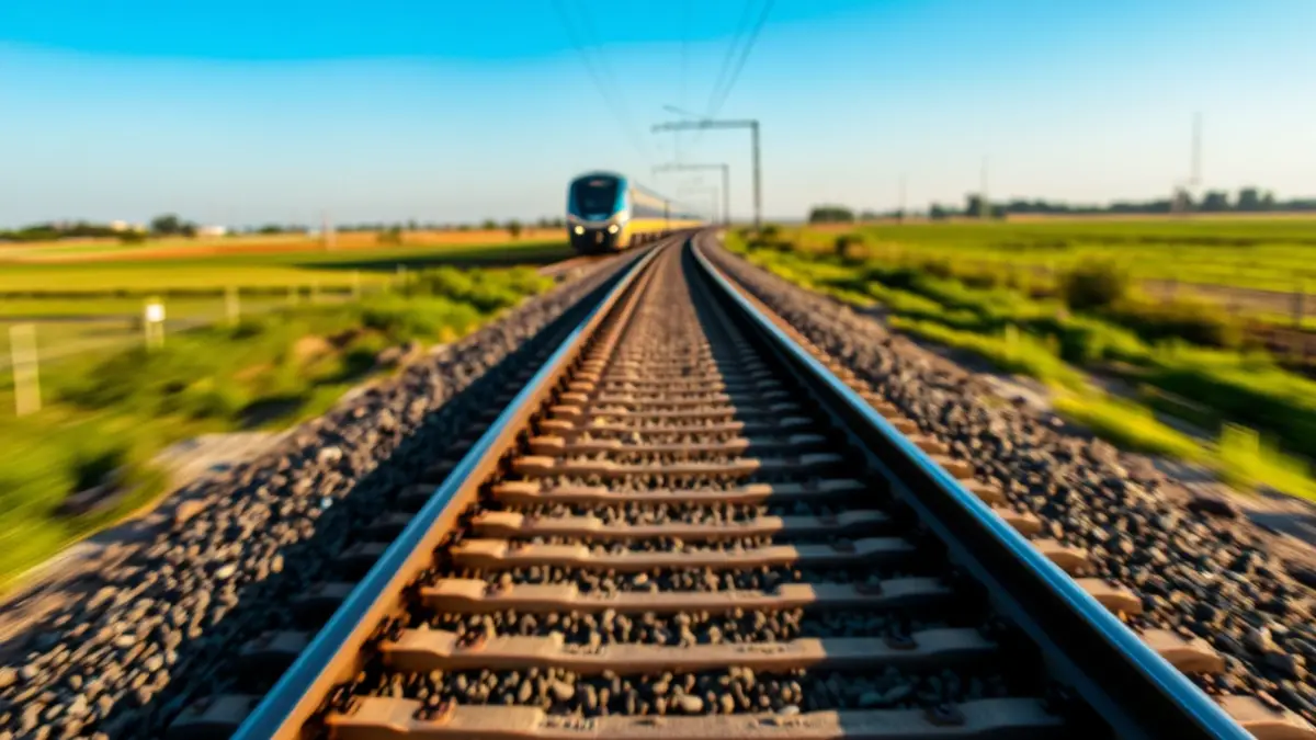 Generic image of high-speed train tracks in a rural landscape.