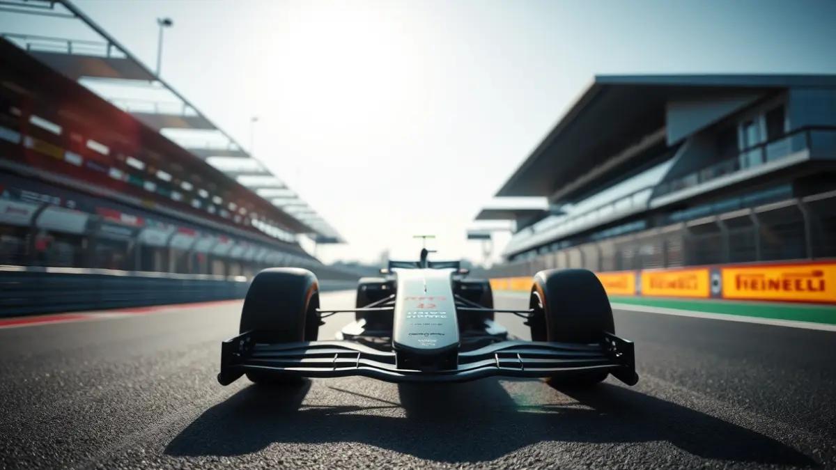 Generic image of a Formula 1 circuit with grandstands in the background.