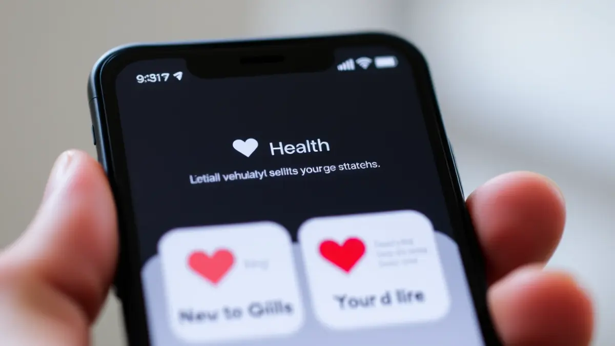 Imagen genérica de una aplicación de salud en un teléfono móvil.