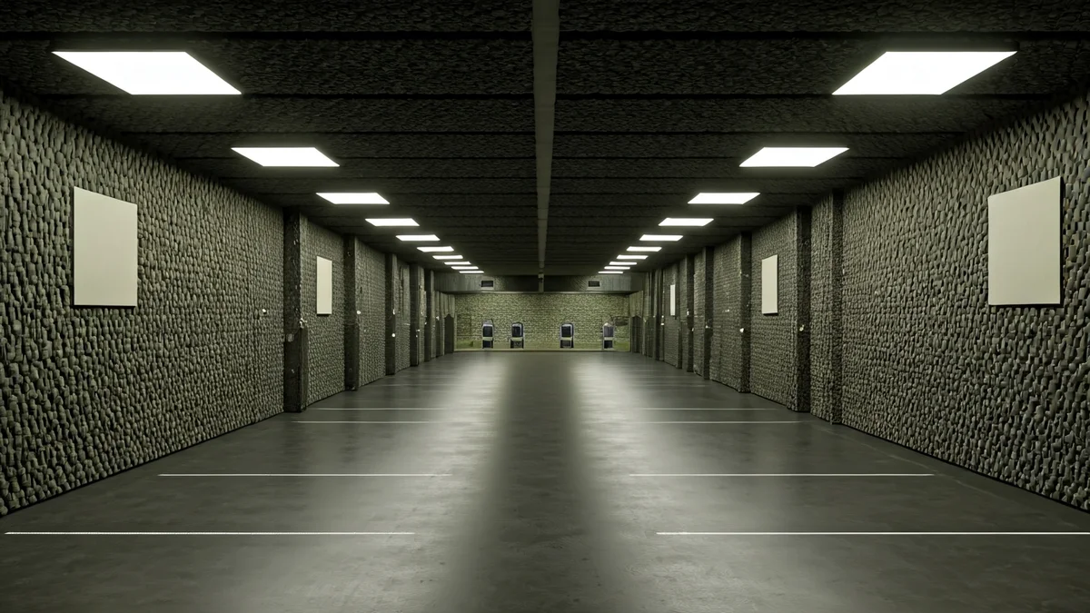 Imagen genérica de una galería de tiro moderna en un centro de formación.