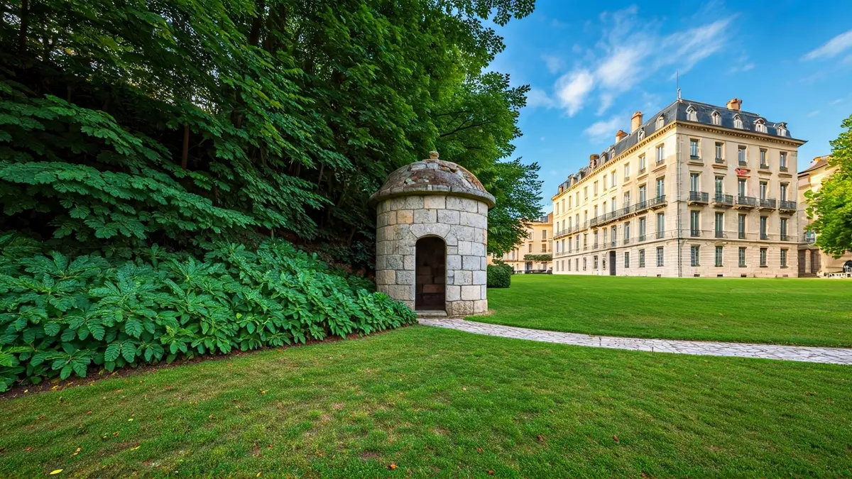 Restored fortin and dance casino in El Capricho Garden in Madrid.