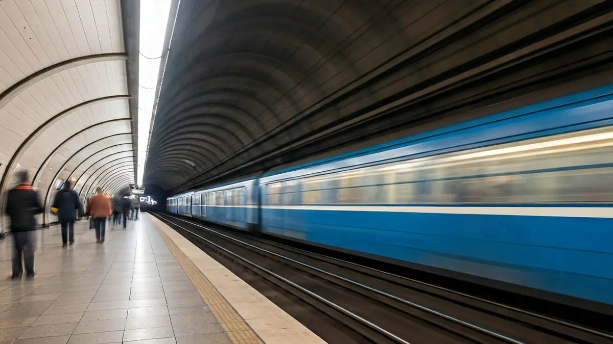 Imagen genérica de un tren de metro entrando en una estación, simbolizando la expansión del transporte público.