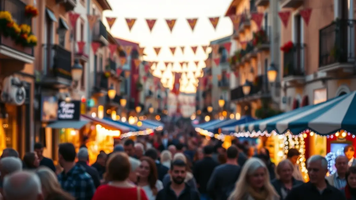 Generic image of a traditional fair in a Spanish town.
