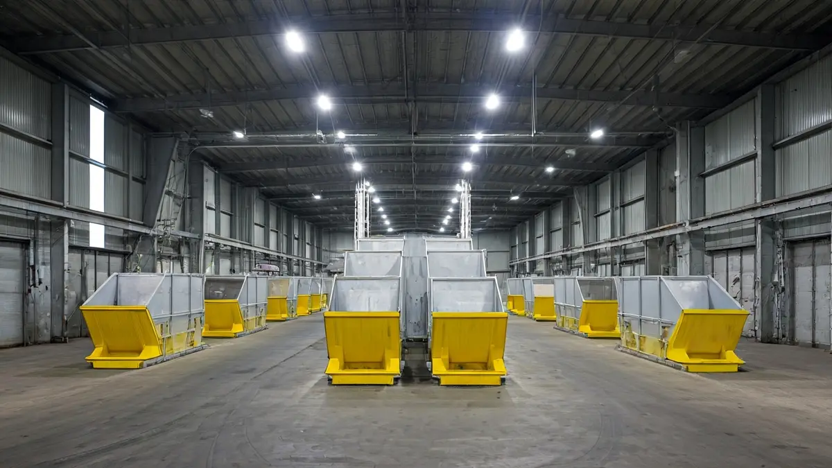 Generic image of a modern and organized recycling center or waste facility.