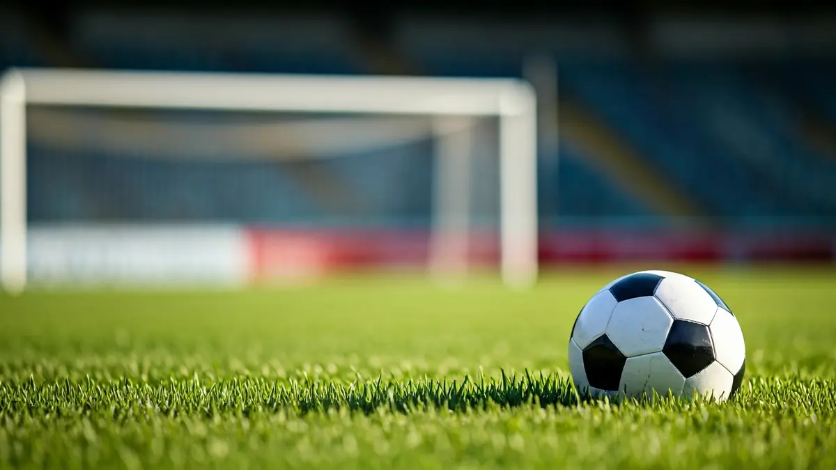Generic image of a soccer ball on a grass field.