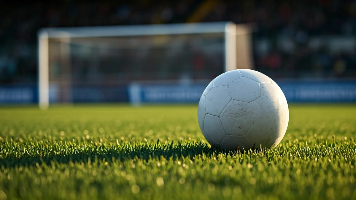 Imagen genérica de un balón de fútbol en el césped de un estadio.