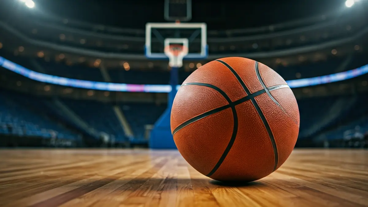 Imagen genérica de un balón de baloncesto en una cancha.