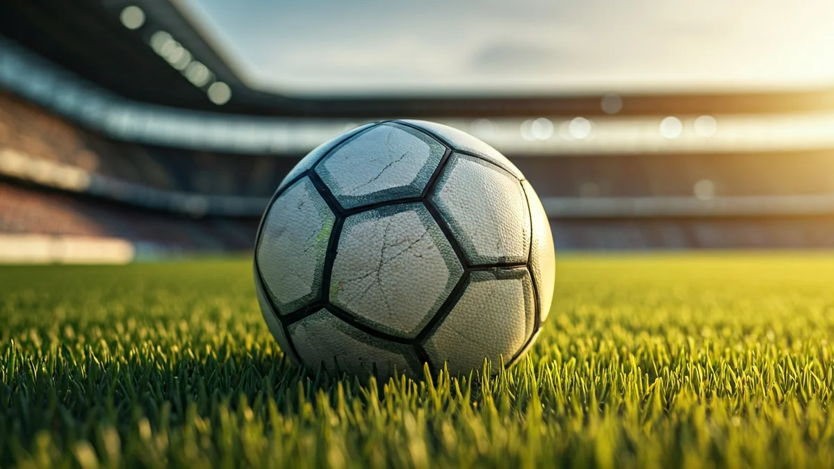 Imagen genérica de un balón de fútbol en un campo de césped