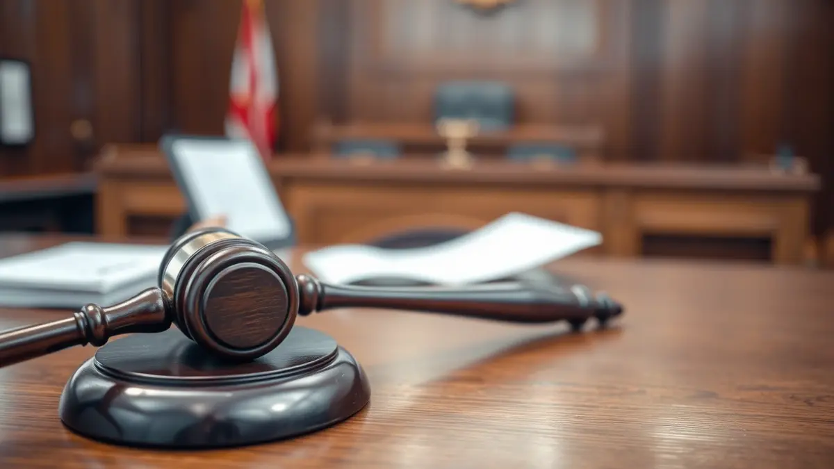 Generic image of a judge's gavel on a desk, symbolizing a judicial process.