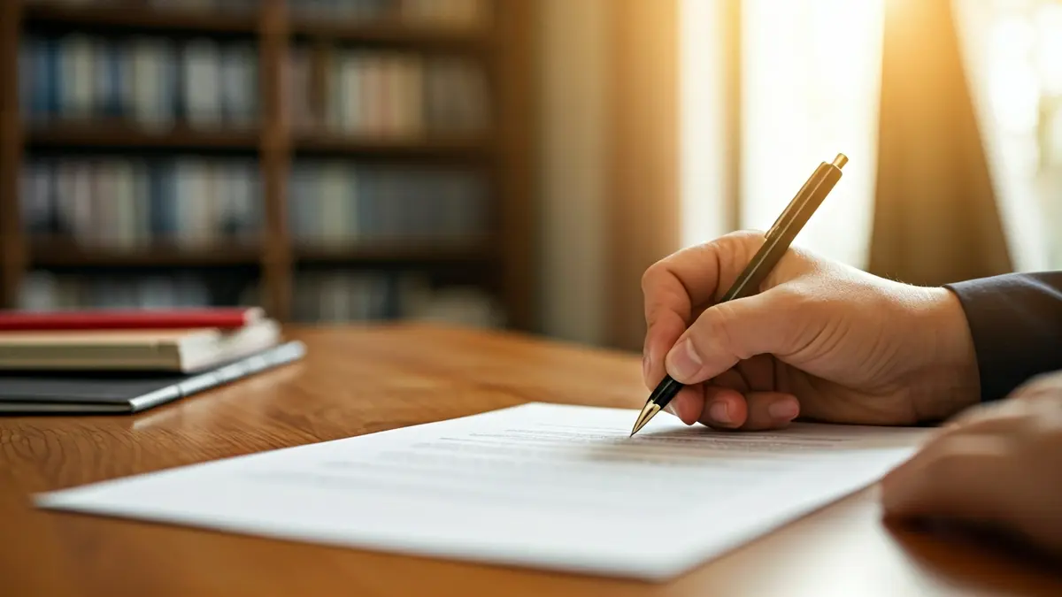 Generic image of an agreement or contract signing in an educational setting.