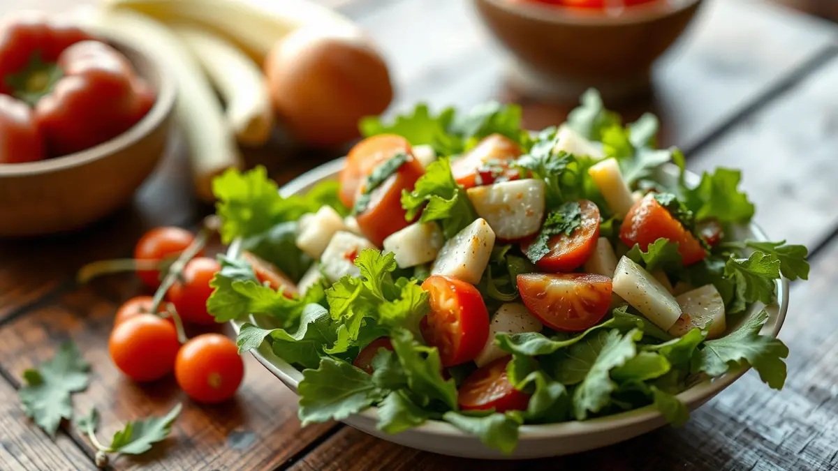 Generic image of a healthy salad, representing nutrition and well-being.