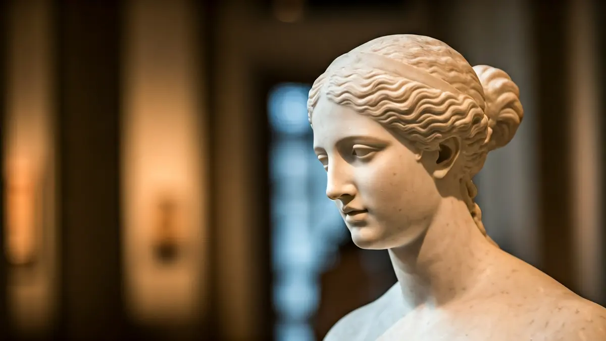Imagen genérica de una escultura clásica de mármol de una figura femenina.